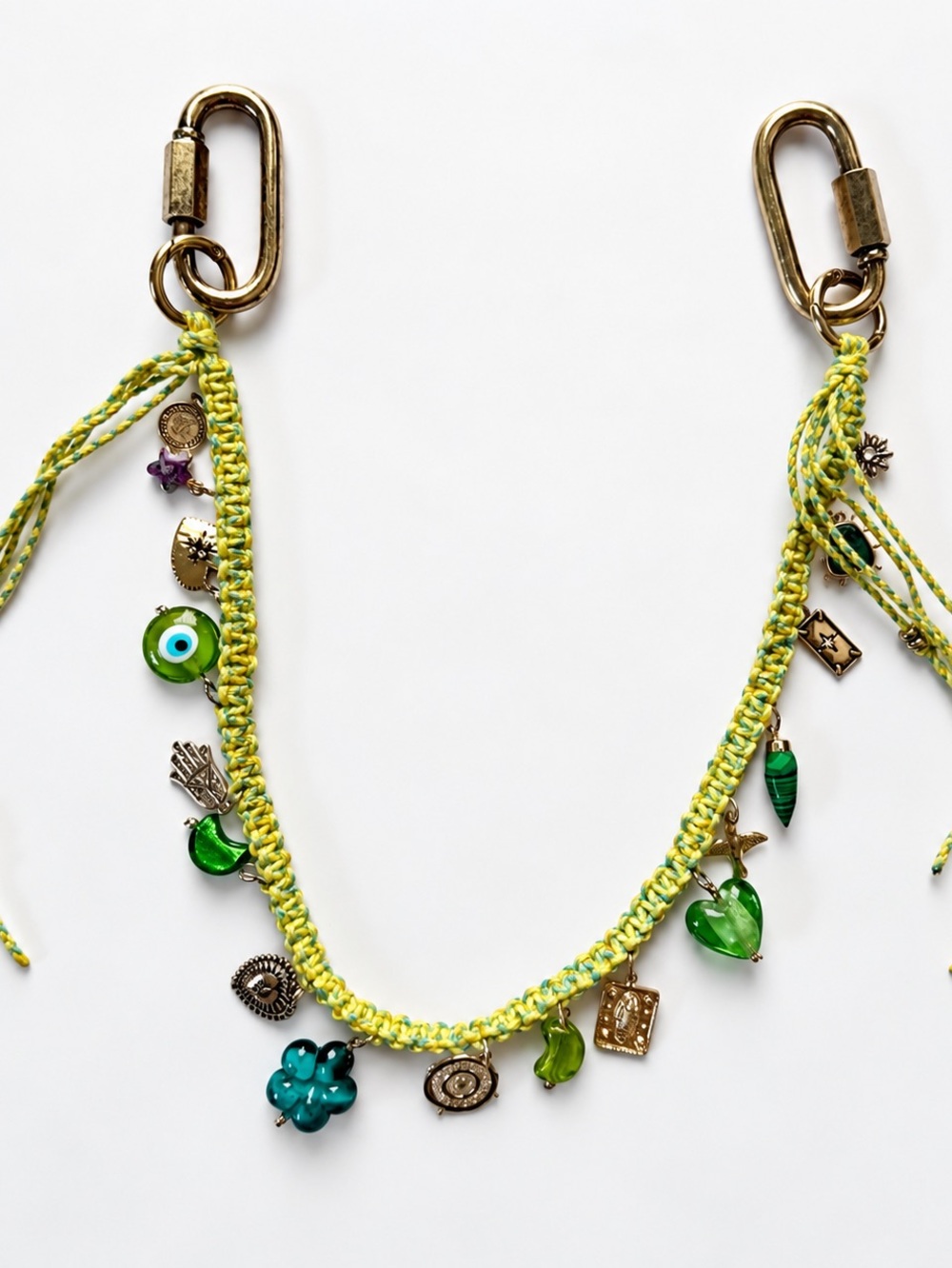 NWT FREE PEOPLE Friendship Swag Charm | Yellow/Green MSRP $38